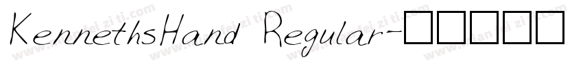 KennethsHand Regular字体转换